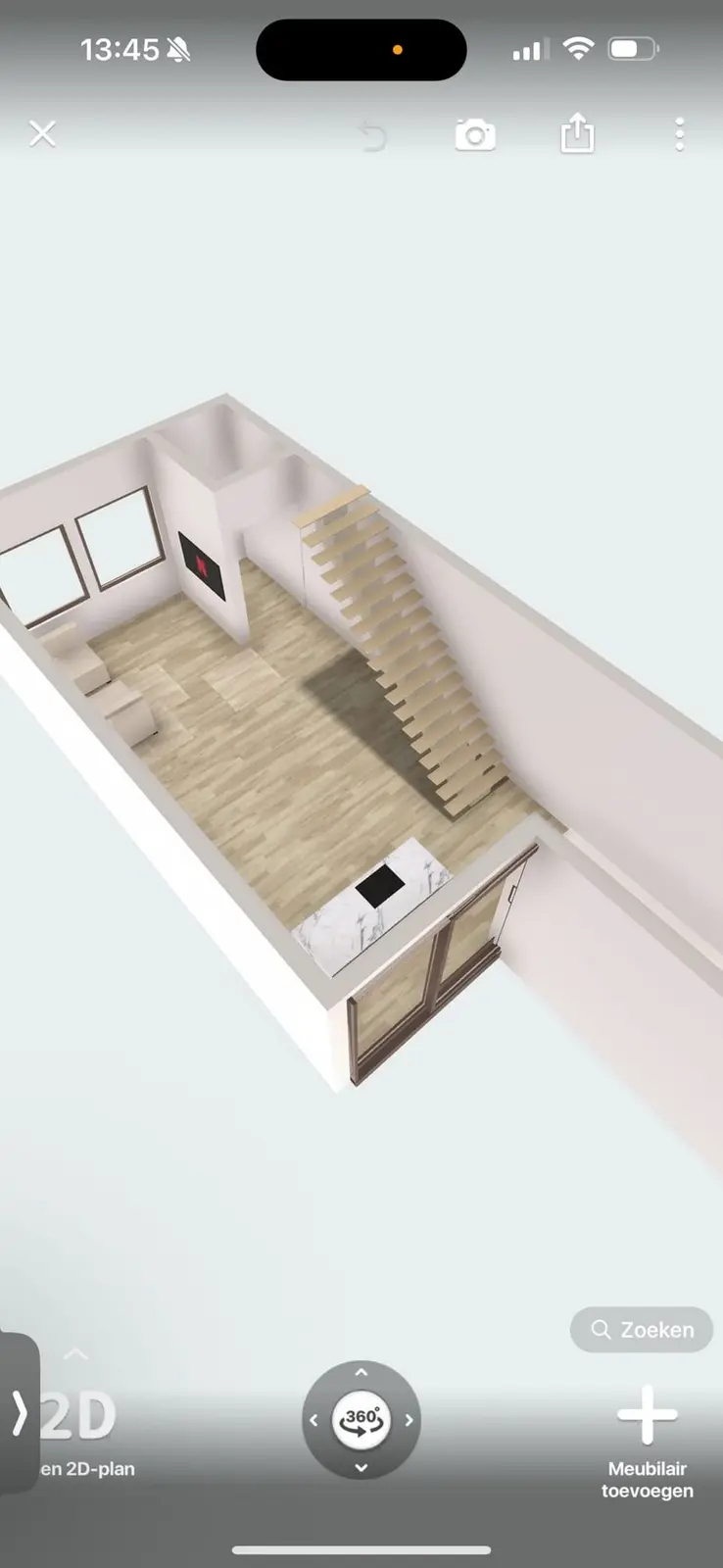 Ruimtelijk ontwerpbeeld van de begane grond